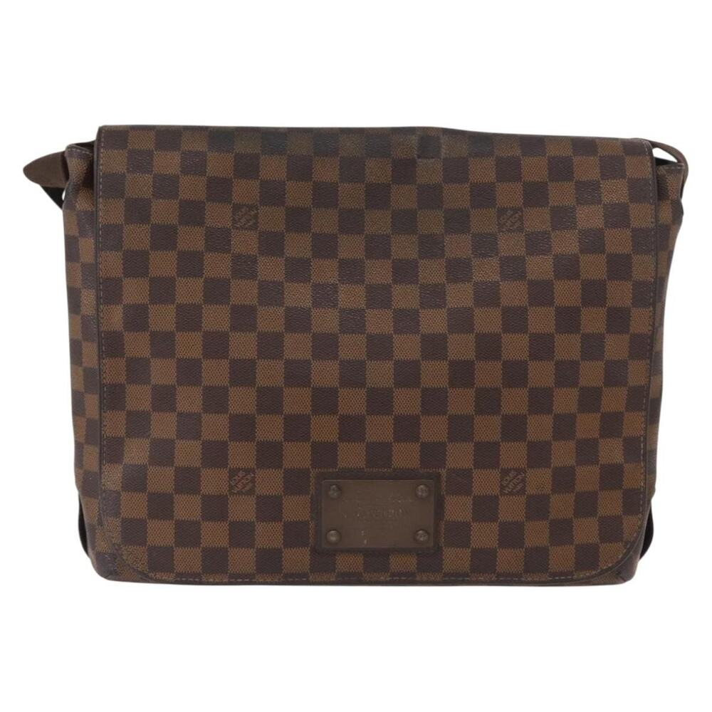 Louis Vuitton Damier Ebene Brooklyn MM Shoulder Bag Brown